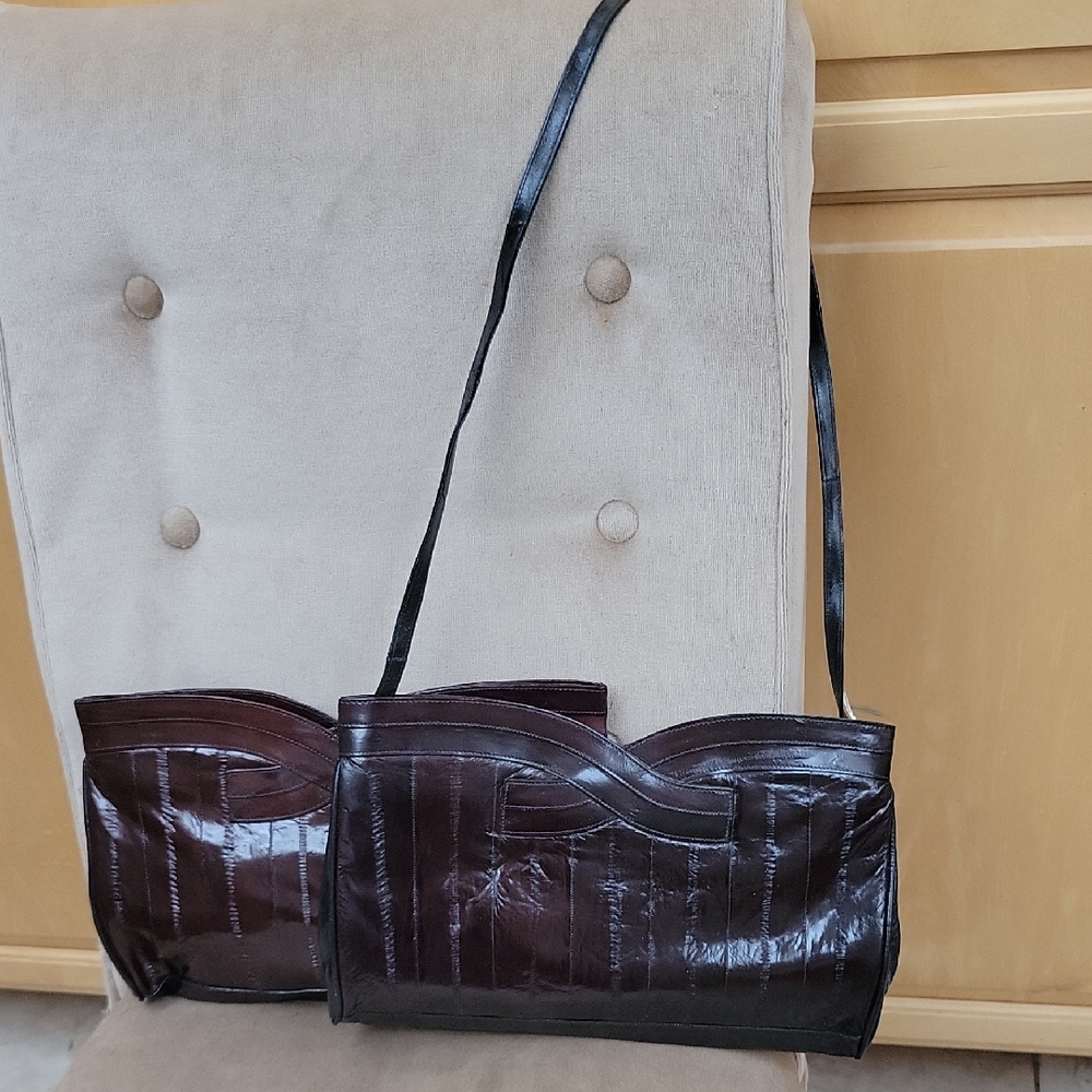 Genuine eelskin Leather Shoulder Bag